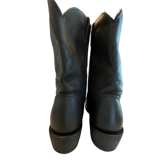 Durango Mens 11" Oiled (matte look) Black Leather Western Cowboy Boots Sz 11 EE - Picture 5 of 8